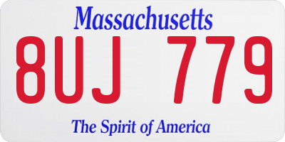 MA license plate 8UJ779