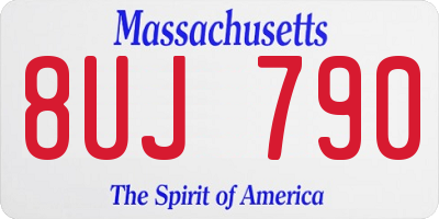 MA license plate 8UJ790
