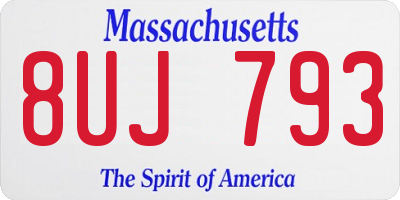 MA license plate 8UJ793