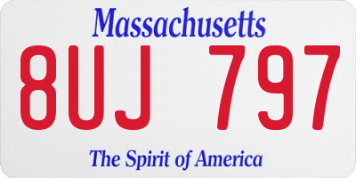 MA license plate 8UJ797