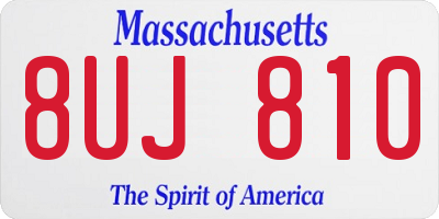 MA license plate 8UJ810