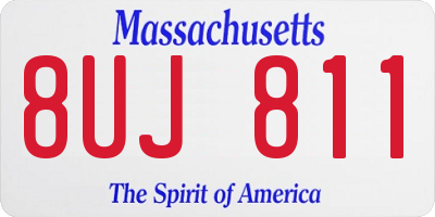 MA license plate 8UJ811