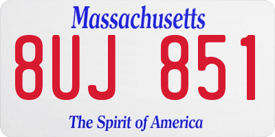 MA license plate 8UJ851