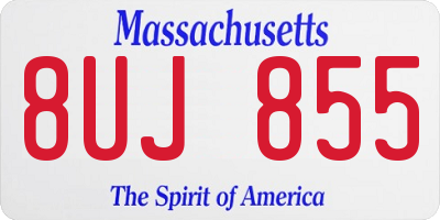 MA license plate 8UJ855
