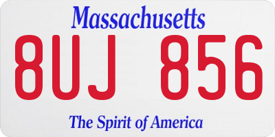 MA license plate 8UJ856