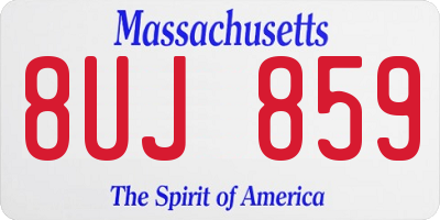 MA license plate 8UJ859