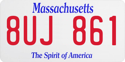 MA license plate 8UJ861