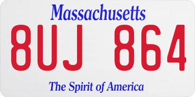 MA license plate 8UJ864