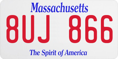 MA license plate 8UJ866