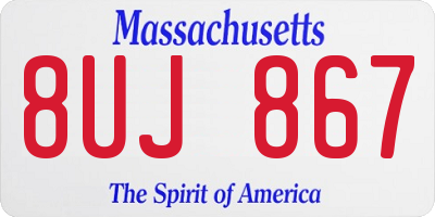 MA license plate 8UJ867
