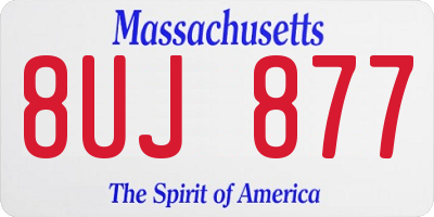 MA license plate 8UJ877