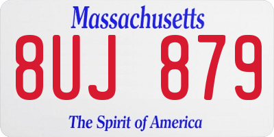 MA license plate 8UJ879