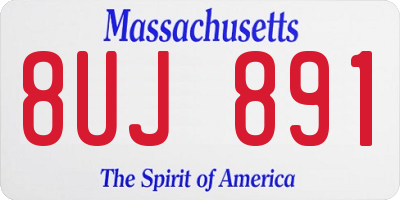 MA license plate 8UJ891