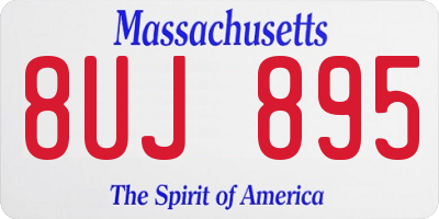 MA license plate 8UJ895
