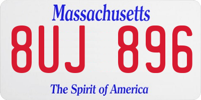 MA license plate 8UJ896