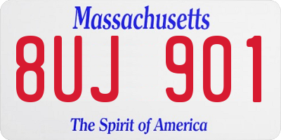 MA license plate 8UJ901