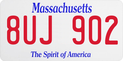 MA license plate 8UJ902