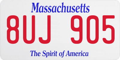 MA license plate 8UJ905