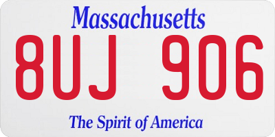 MA license plate 8UJ906