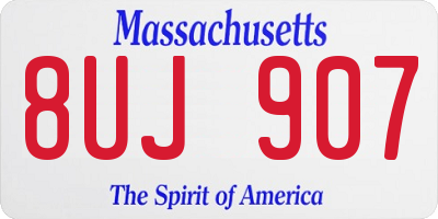 MA license plate 8UJ907