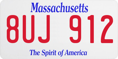 MA license plate 8UJ912