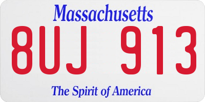 MA license plate 8UJ913