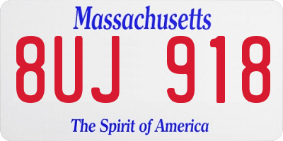 MA license plate 8UJ918