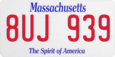 MA license plate 8UJ939