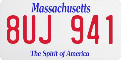 MA license plate 8UJ941