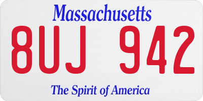 MA license plate 8UJ942