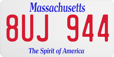 MA license plate 8UJ944