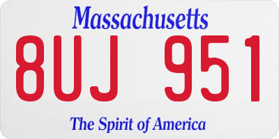 MA license plate 8UJ951