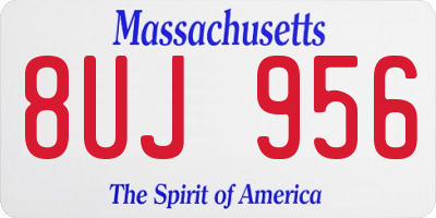 MA license plate 8UJ956