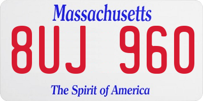 MA license plate 8UJ960