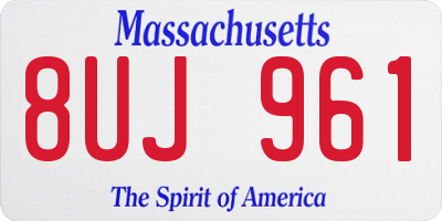 MA license plate 8UJ961