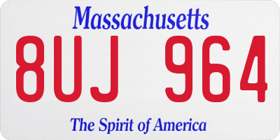 MA license plate 8UJ964