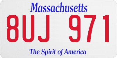 MA license plate 8UJ971