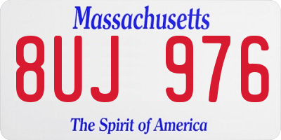 MA license plate 8UJ976