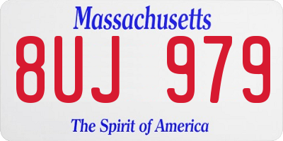 MA license plate 8UJ979