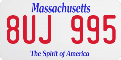 MA license plate 8UJ995