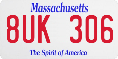 MA license plate 8UK306