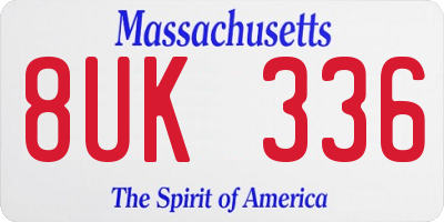 MA license plate 8UK336
