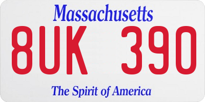 MA license plate 8UK390