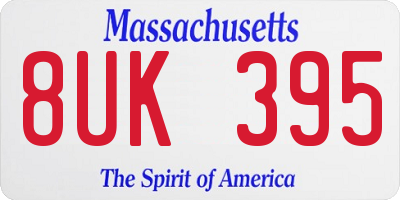 MA license plate 8UK395