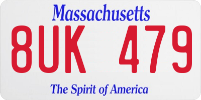 MA license plate 8UK479