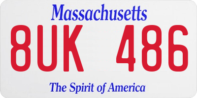 MA license plate 8UK486