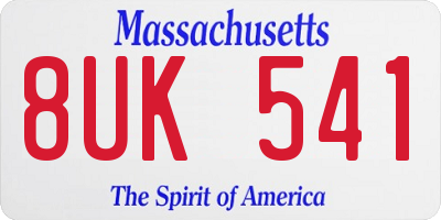MA license plate 8UK541