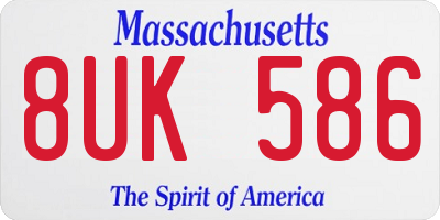 MA license plate 8UK586
