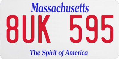 MA license plate 8UK595