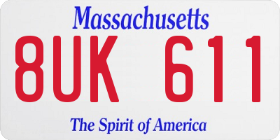 MA license plate 8UK611